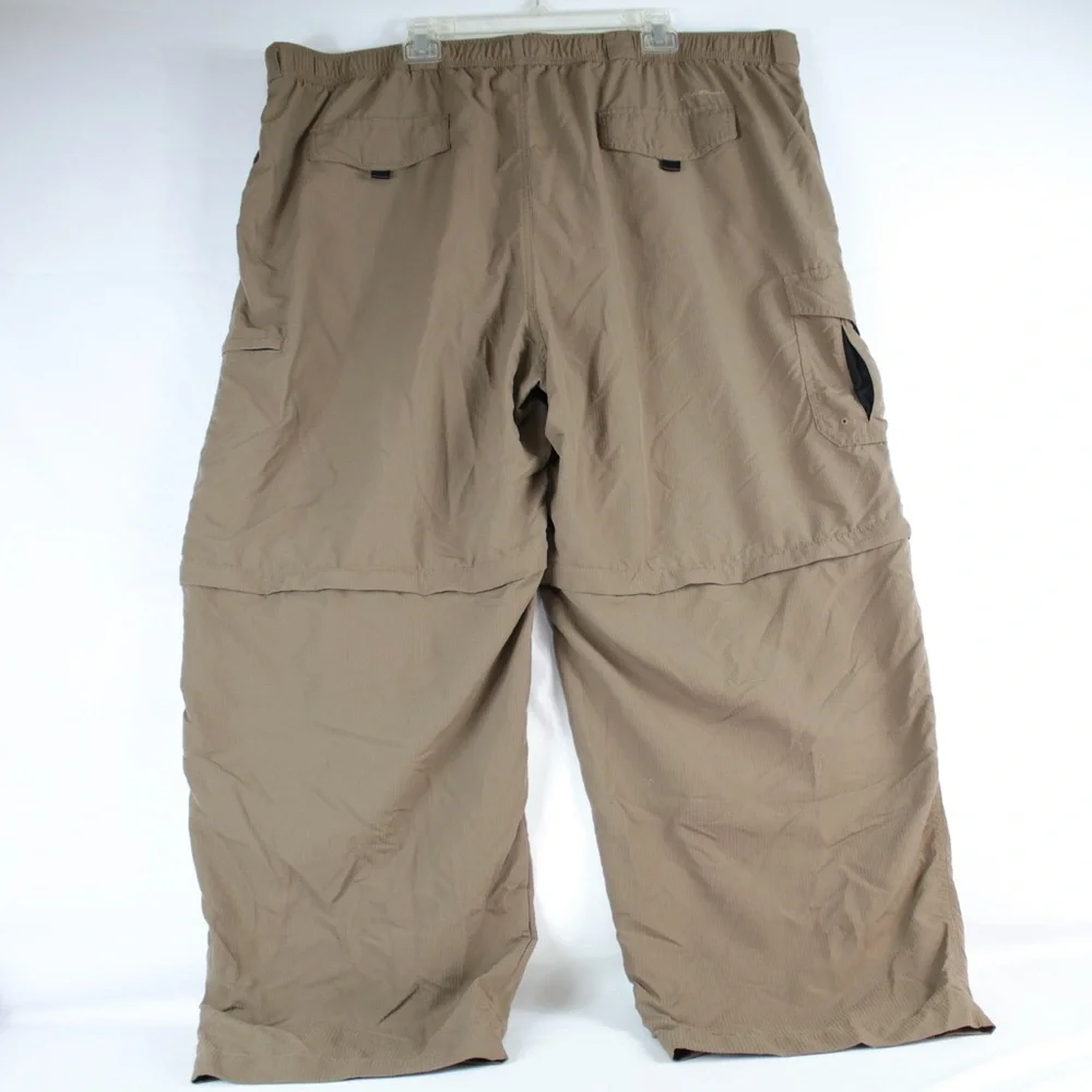 Eddie Bauer Brown Convertible Cargo Pants w/ Netting Lined Shorts Mens Size XXXL - Picture 2 of 8